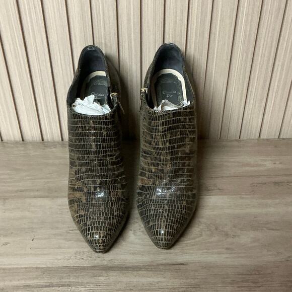 Christian Dior Lizard Embossed Leather Ankle Boots EU 39 / US 9 - Picture 6 of 11